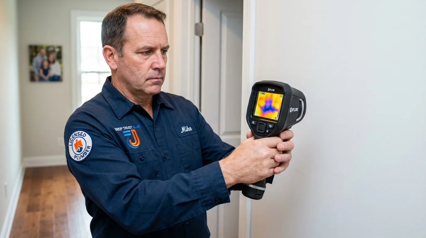 Thermal imaging leak detection by Johns Plumbing LLC in White River Junction